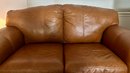 Brown Leather Love Seat