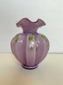 Fenton Hand Painted Purple Vase