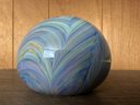 Unsigned Art Glass Paperweight Multicolor