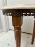 Vintage Small Side Table With Marble Top
