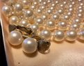 Vintage Faux Pearl Necklace And Earring Set