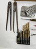 Lot Of Tweezers, X-acto Knives, Drill Bits, Clamps, Telescoping Magnets