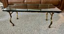 Vintage Glass And Gold Painted Metal Coffee Table