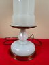 Vintage Opaline Lamp With Edwards Shade