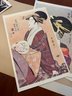 Four Vintage Japanese Geisha Prints