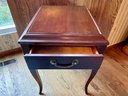 Ethan Allen Mahogany Side Table With Drawer