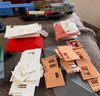 Large Lot Of HO And L Scale Model Train Supplies, Engines, Cargo Cars, Buildings, Track. Some NIB.