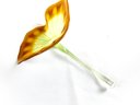 Hand Blown Cahaba Lily By Cam Langley Yellow
