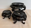 Lot Of Three Asian Footed Stands