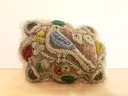 ANTIQUE IROQUOIS NATIVE AMERICAN GLASS BEADED PIN CUSHION