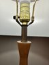 Mid Century Teak Floor Lamp With Removable Magazine Holder