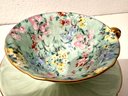 Shelley Chintz Tea Cup And Saucer, Green Oleander Tea Cup