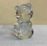 Fenton Art Glass Clear Sitting Bear