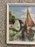 Vintage Oil Painting Of Sailing Ship