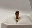 10k (tested) Gold Ring With Red Stones