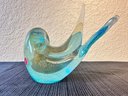 Vintage Murano Blue And Gold Bird -local Pick Up