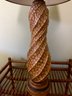 Table Lamp: Spiral Textured Base, Solid Shade #2