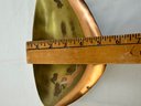 Handwrought Copper And Brass Footed Tray