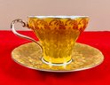 Aynsley Yellow And Gold Cup And Saucer