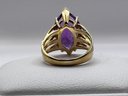 14k Gold Ring With Purple Stone SZ 6