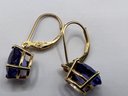 Gorgeous 14K Gold & Tanzanite Pendant And Earring Set