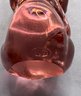 Fenton Art Glass Pink  Sitting Bear