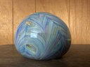 Unsigned Art Glass Paperweight Multicolor