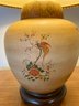 Vintage Lamp With Asian Pheasant Painting
