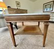 Mid Century Marble Topped Square End Table