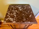 Antique French Side Table With Marble Top