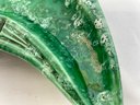 Vintage Green Drip Glaze USA Pottery Ashtray