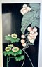 Large Asian Floral Painted Signed Plant Stand