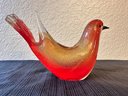 Vintage Gold And Red Murano Bird -local Pick Up