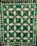 Green, White & Cream Hand Stitched Quilt