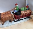 Dept 56 - Sled With Oxen & Xmas Tree