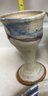 2 Clay Goblets And Plate