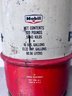 Vintage Mobilelube Sae 8-9 Multipurpose Gear Lubricant Metal Barrel With Cover. 27x14.