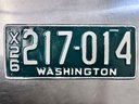 1926 Washington State License Plate.