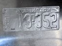 1927 Washington State License Plate.