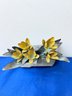 Metal Daffodils On Slate 5.5x5x3