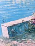 Large 55x42 Painting Of Water Scene By Signed By Caroline Burnett.
