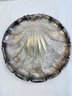 Silver Plate Clamshell Platter. Marked WB.