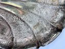Silver Plate Clamshell Platter. Marked WB.