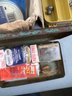 Vintage Tackle Box Full Of Fishing Supplies.