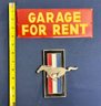 Vintage Garage Wall Sign & Mustang Wall Hanging