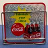 Vintage Coca-Cola Coasters Red & Chrome