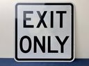 Metal Exit Only Sign
