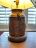 Tole Painted Milk Can Style Table Lamp