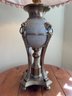 Very Heavy Brass Lamp With Lions Head