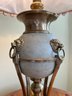 Very Heavy Brass Lamp With Lions Head